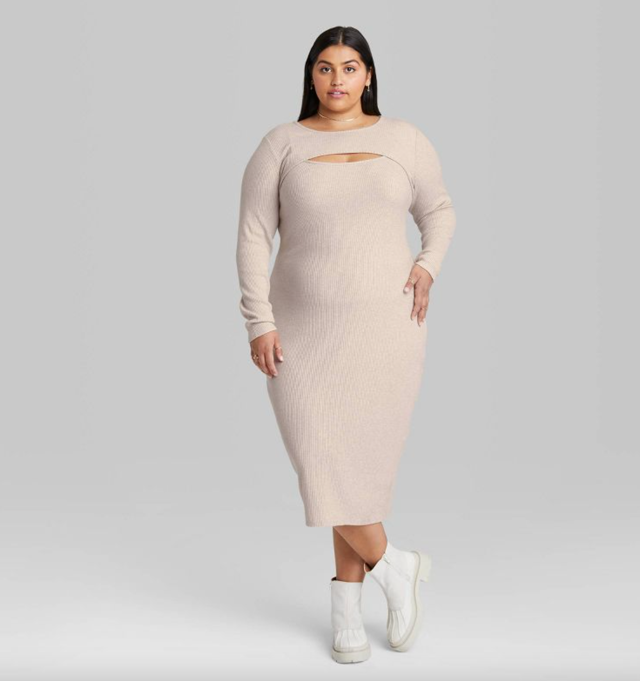 womens white sweater dress