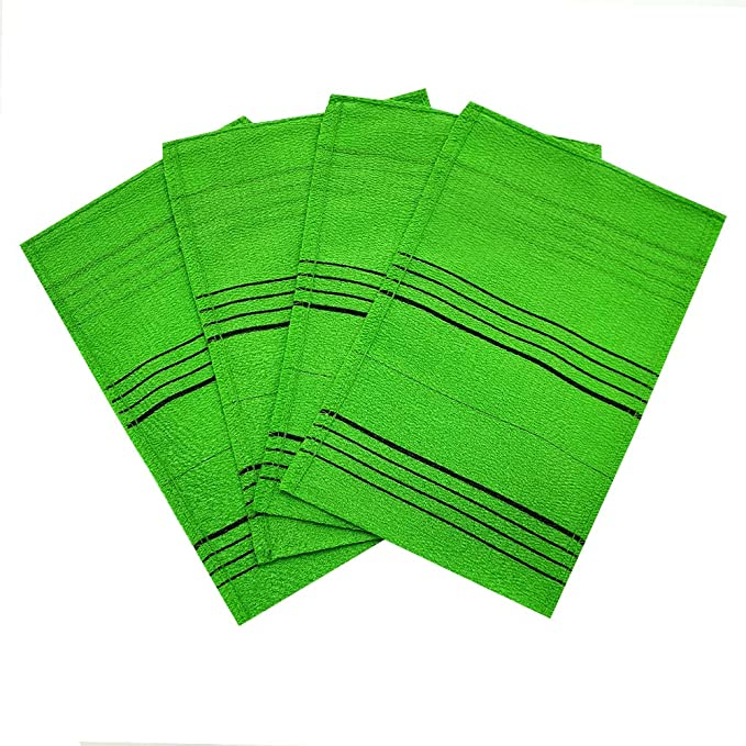 Korean Italy Towel + Korean Exfoliating Bath Washcloth, 4 PCS