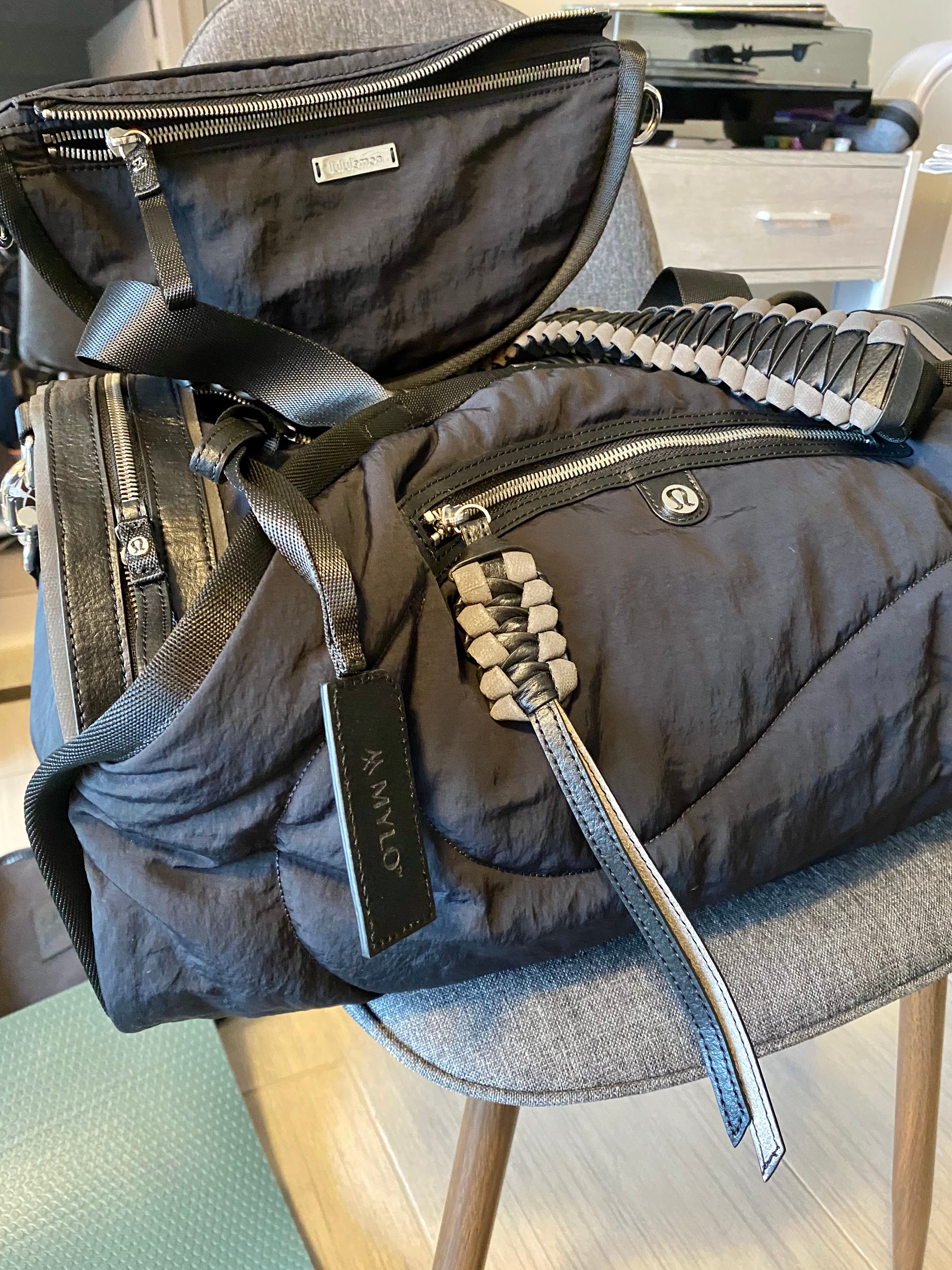 Lululemon leather deals duffle bag