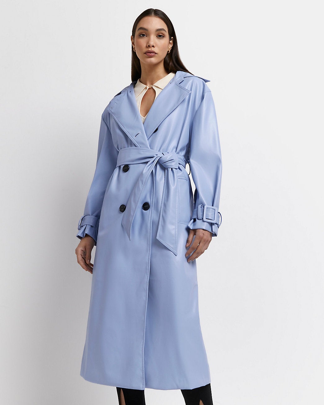 Light blue spring coat top