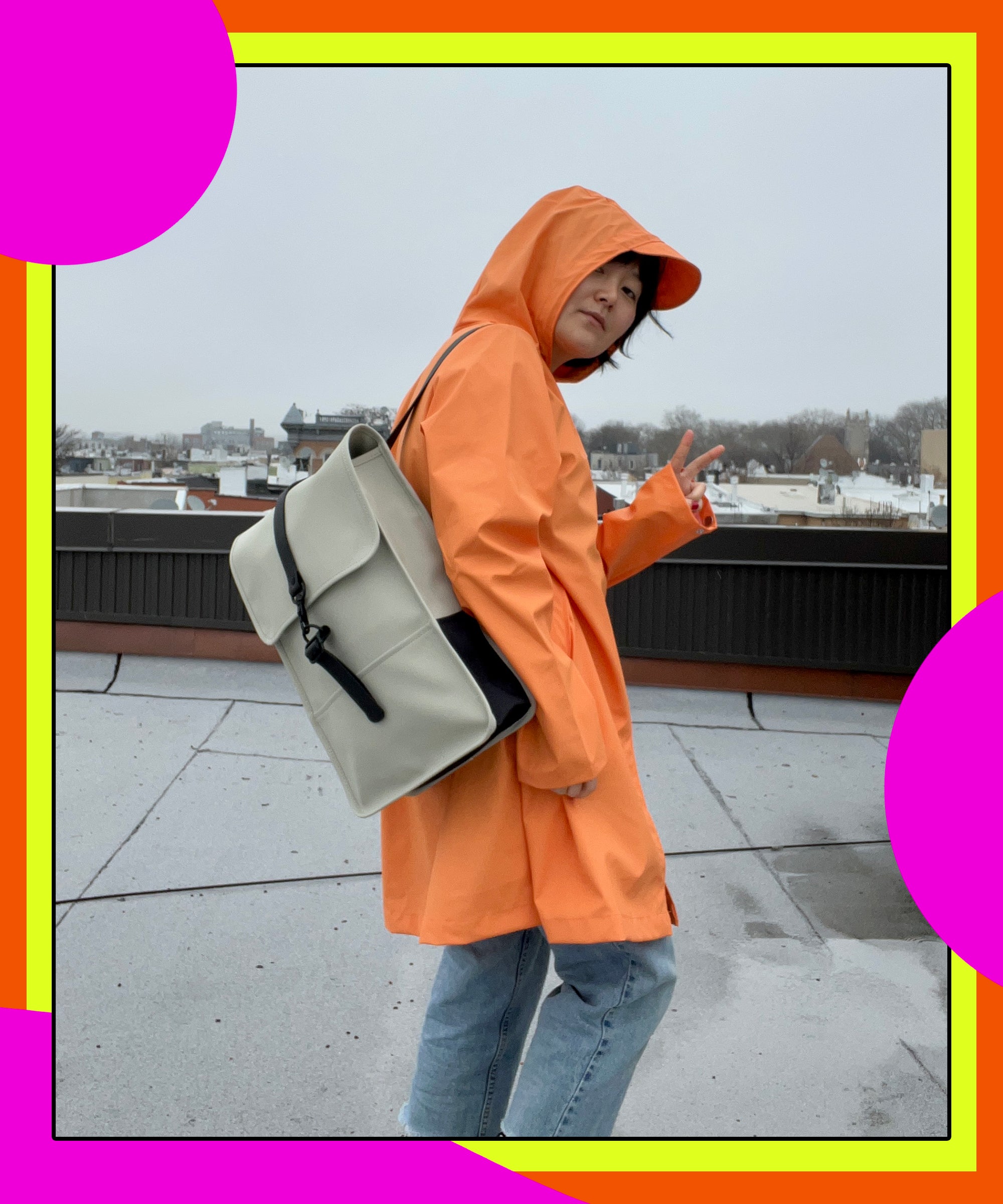 Bag Raincoat in Clear Color Handbag Rain Slicker for Designer -  Denmark