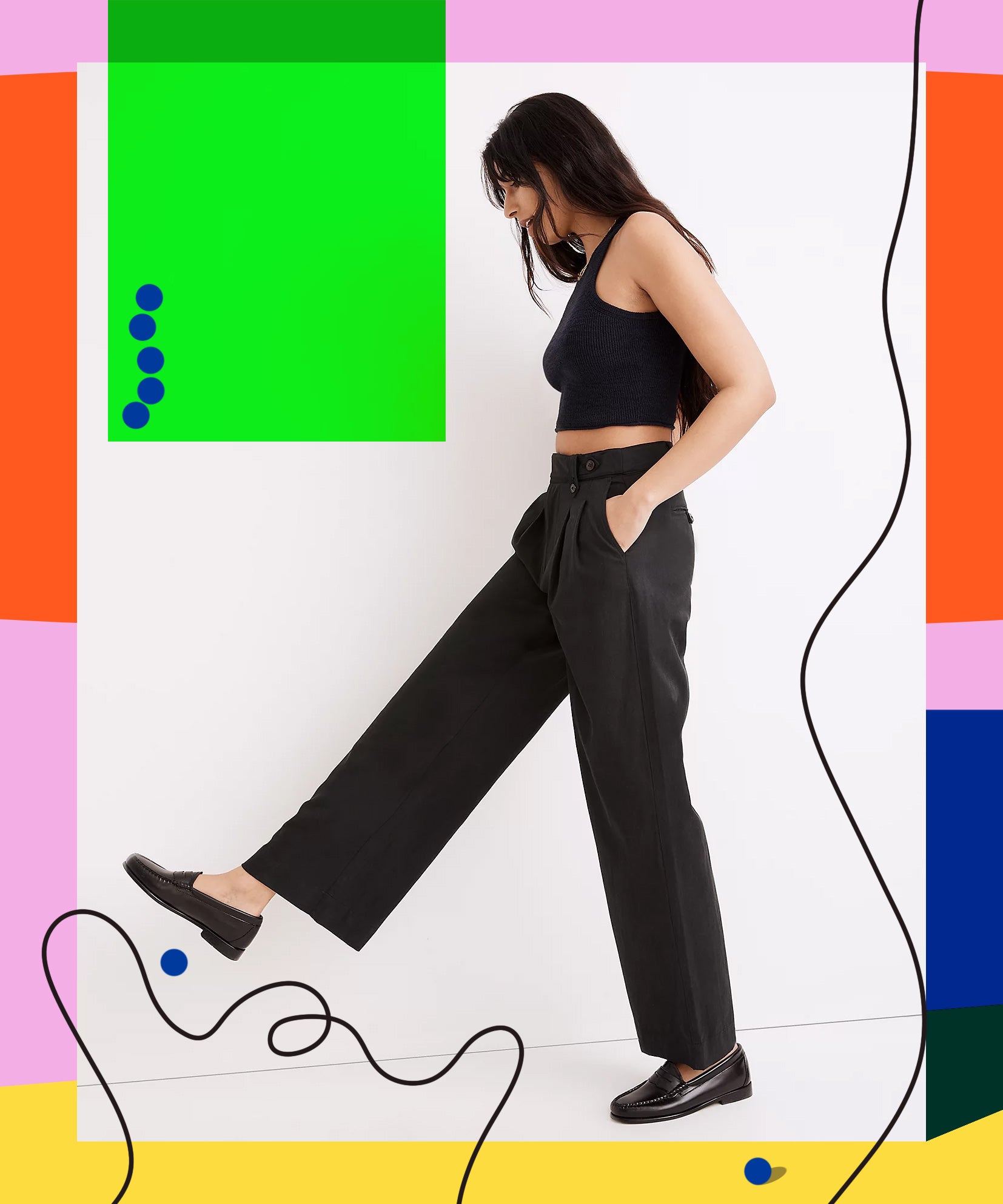 Cropped Regular Suit Pants Black  NAKD