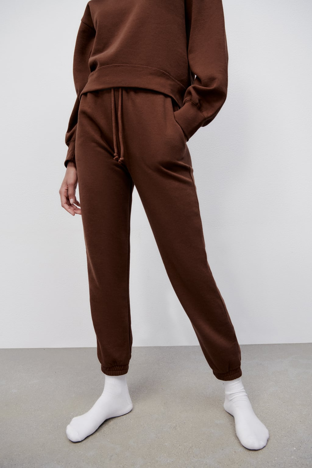 zara brown tracksuit