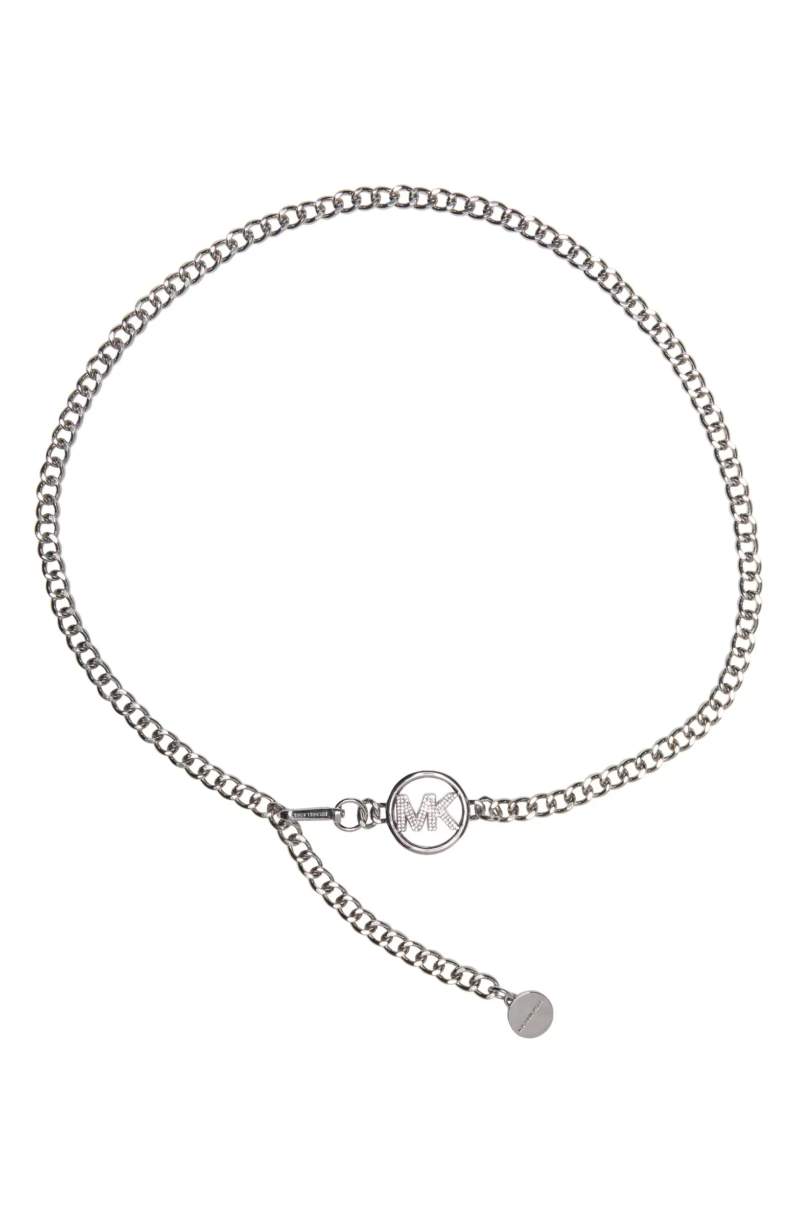 Michael kors shop silver chain belt