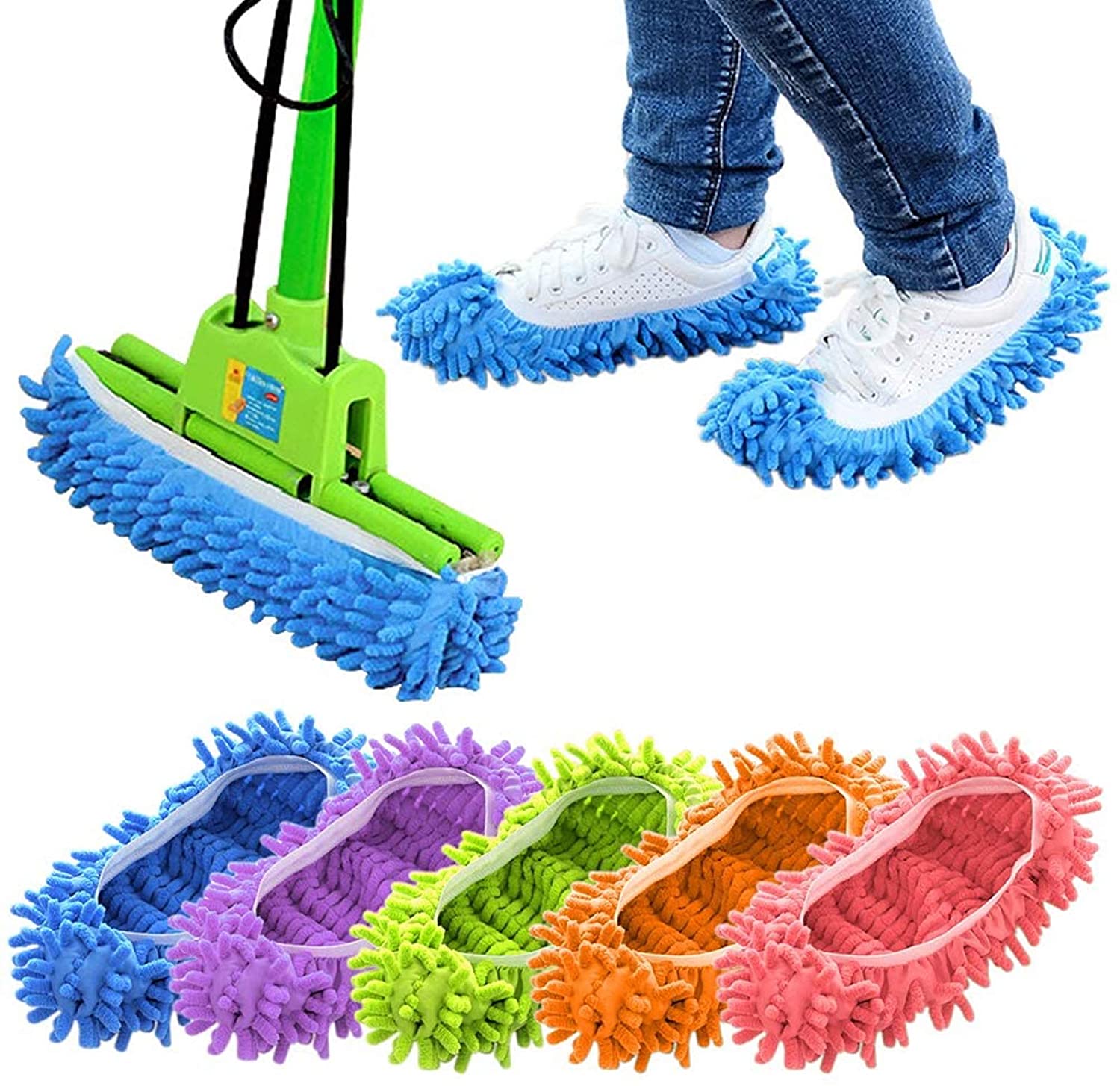 These  Mop Slippers Made Me A Human Swiffer