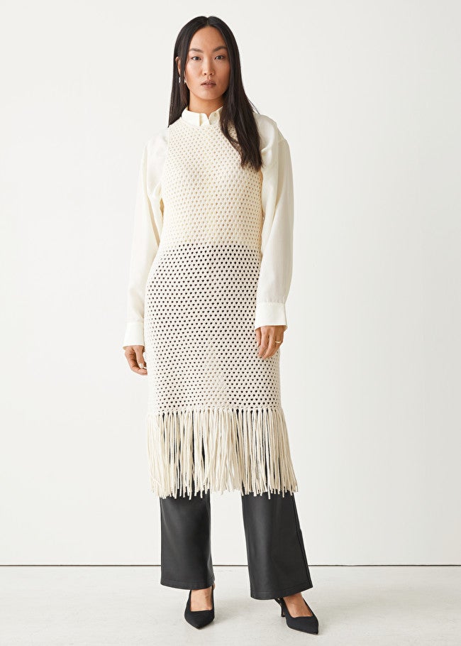 other stories fringe sweater