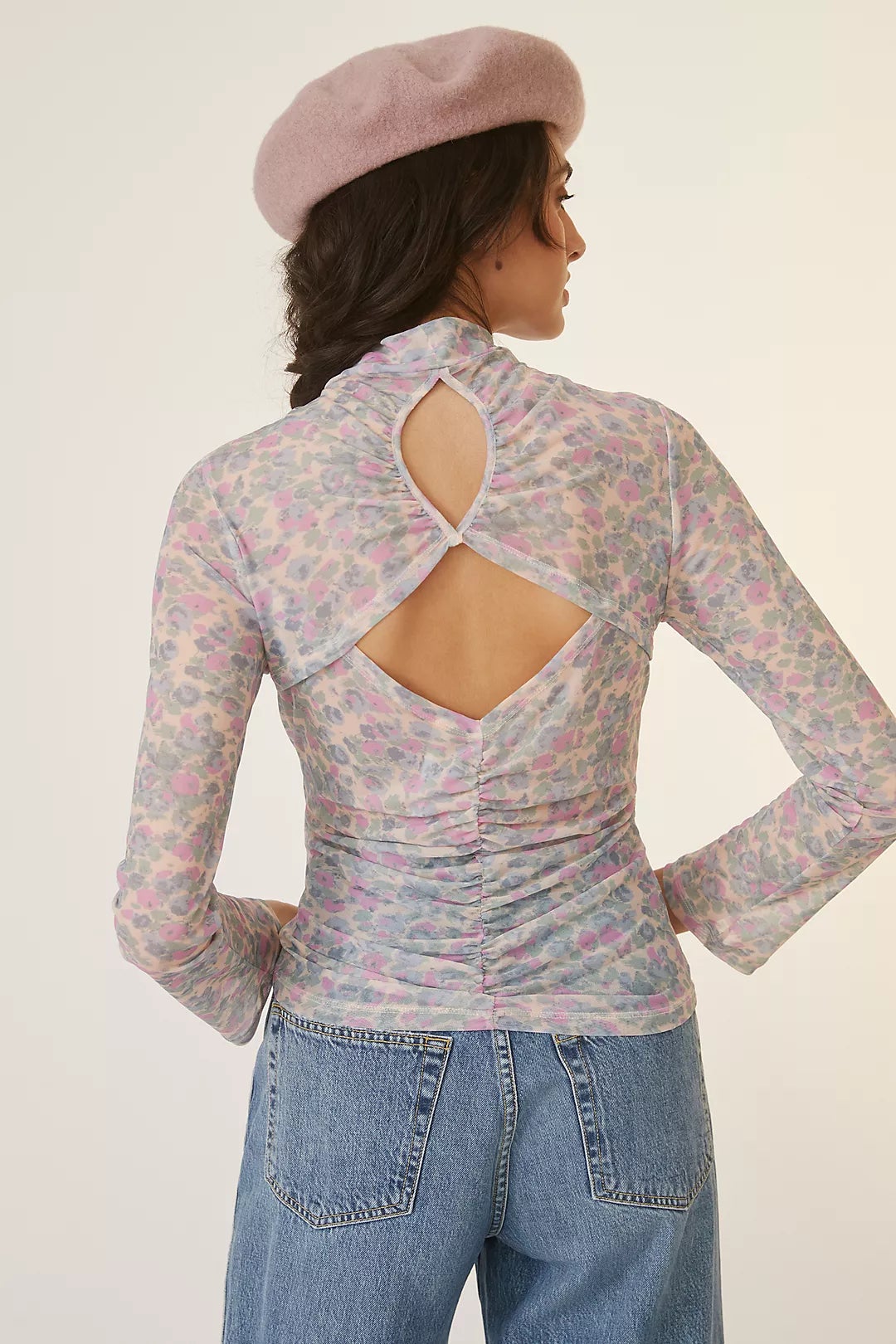 catherine floral shine cardigan