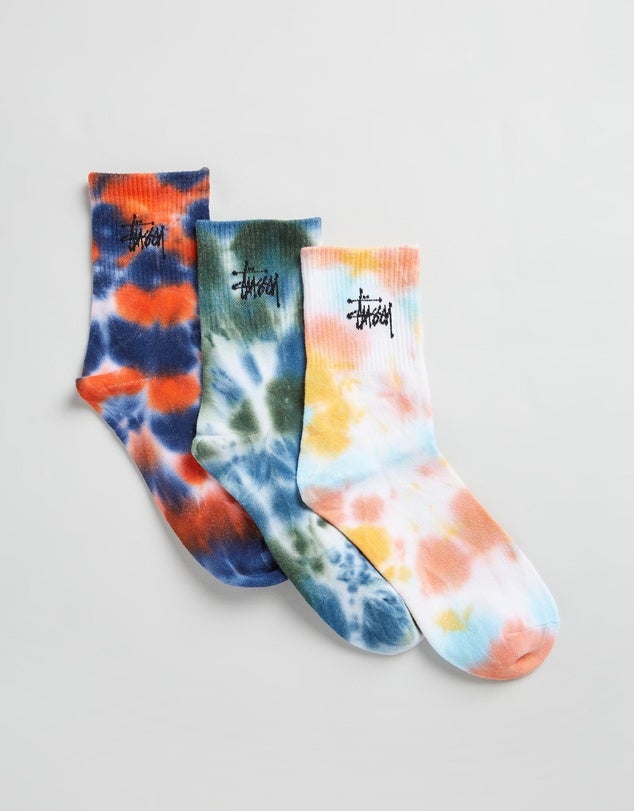 Stussy + Tie Dye Socks 3-Pack