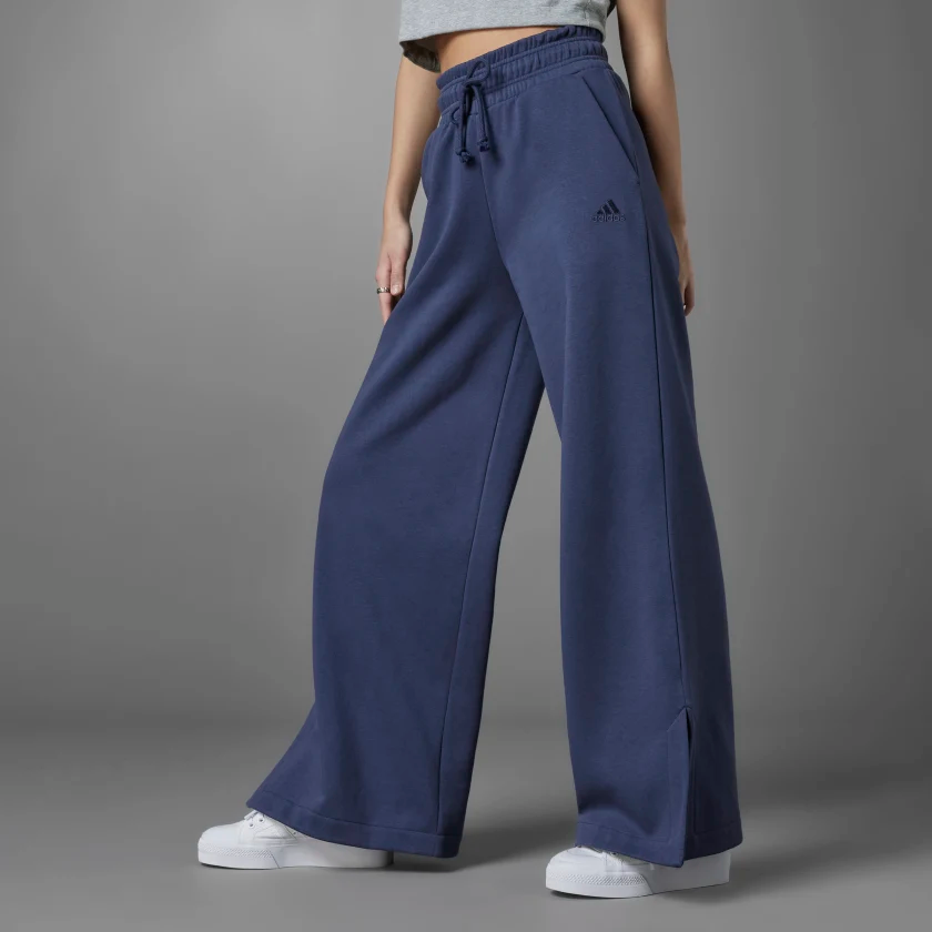 womens wide leg fleece pants