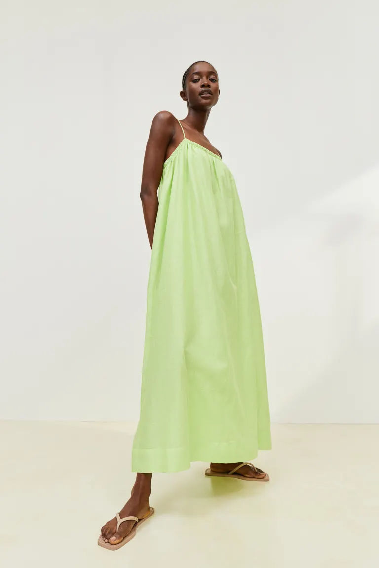 H and m shop linen dress