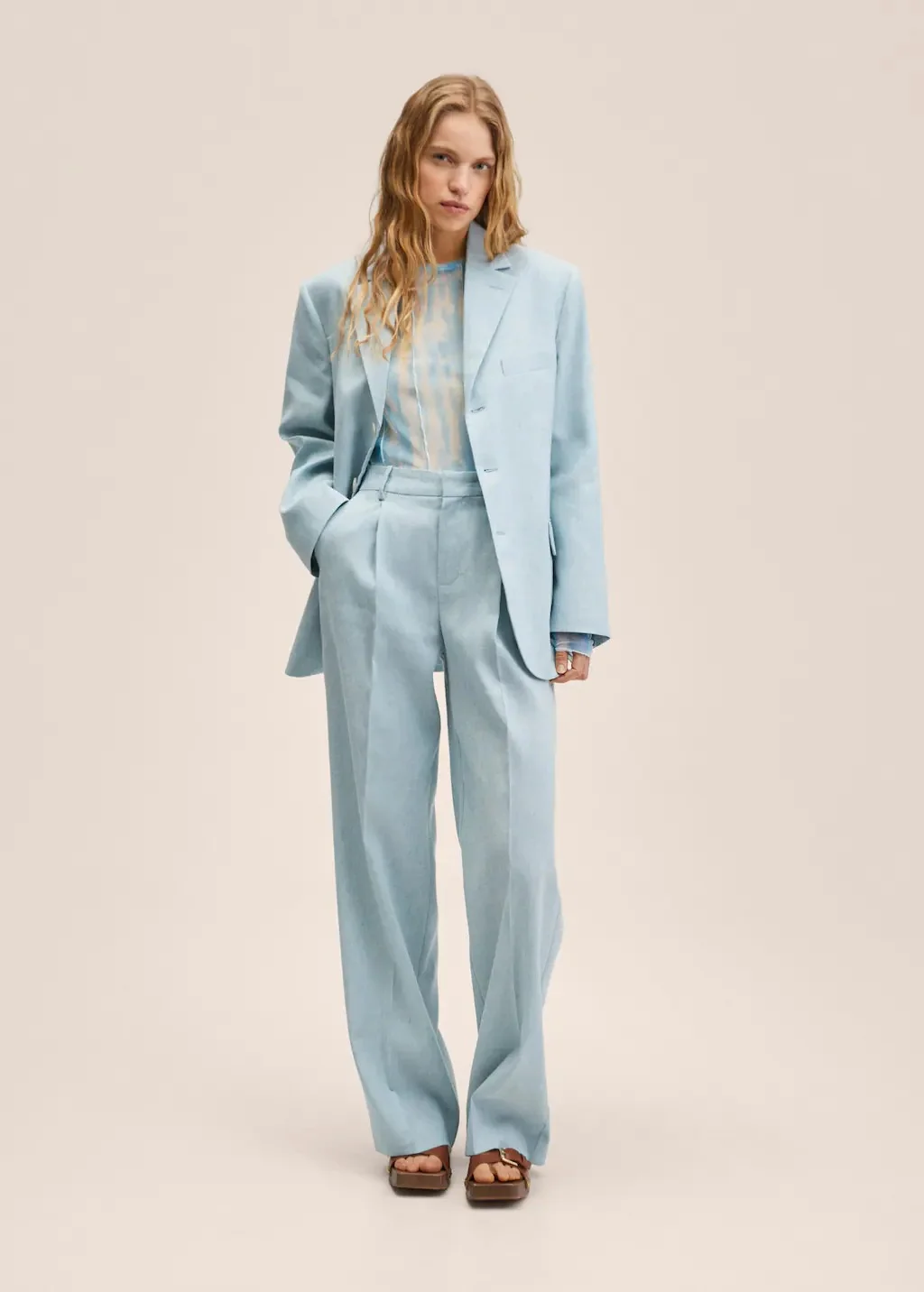 Mango + Linen suit trousers