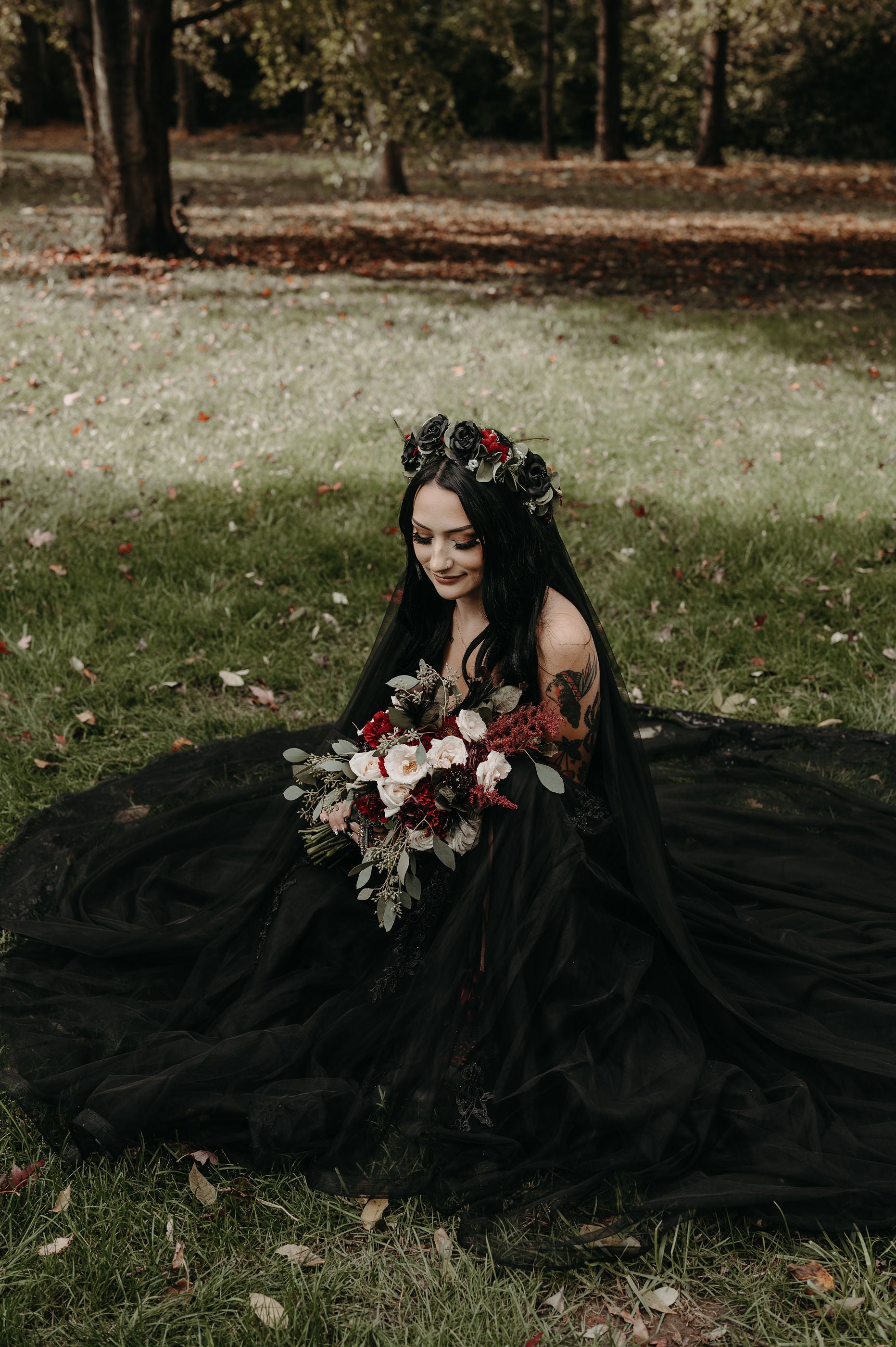 25 Gorgeous Black Wedding Dresses 2024 | Deer Pearl Flowers