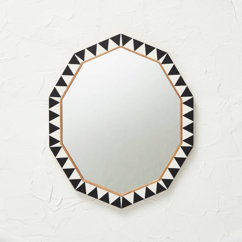 Opalhouse designed with Jungalow + Wood Resin Decorative Wall Mirror