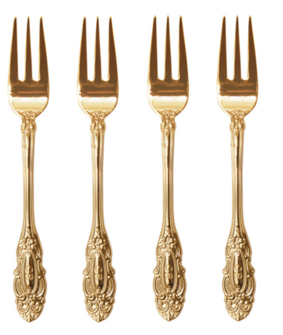 Cristina Re + Vintage Stainless Steel Cake Forks (Set of 4)