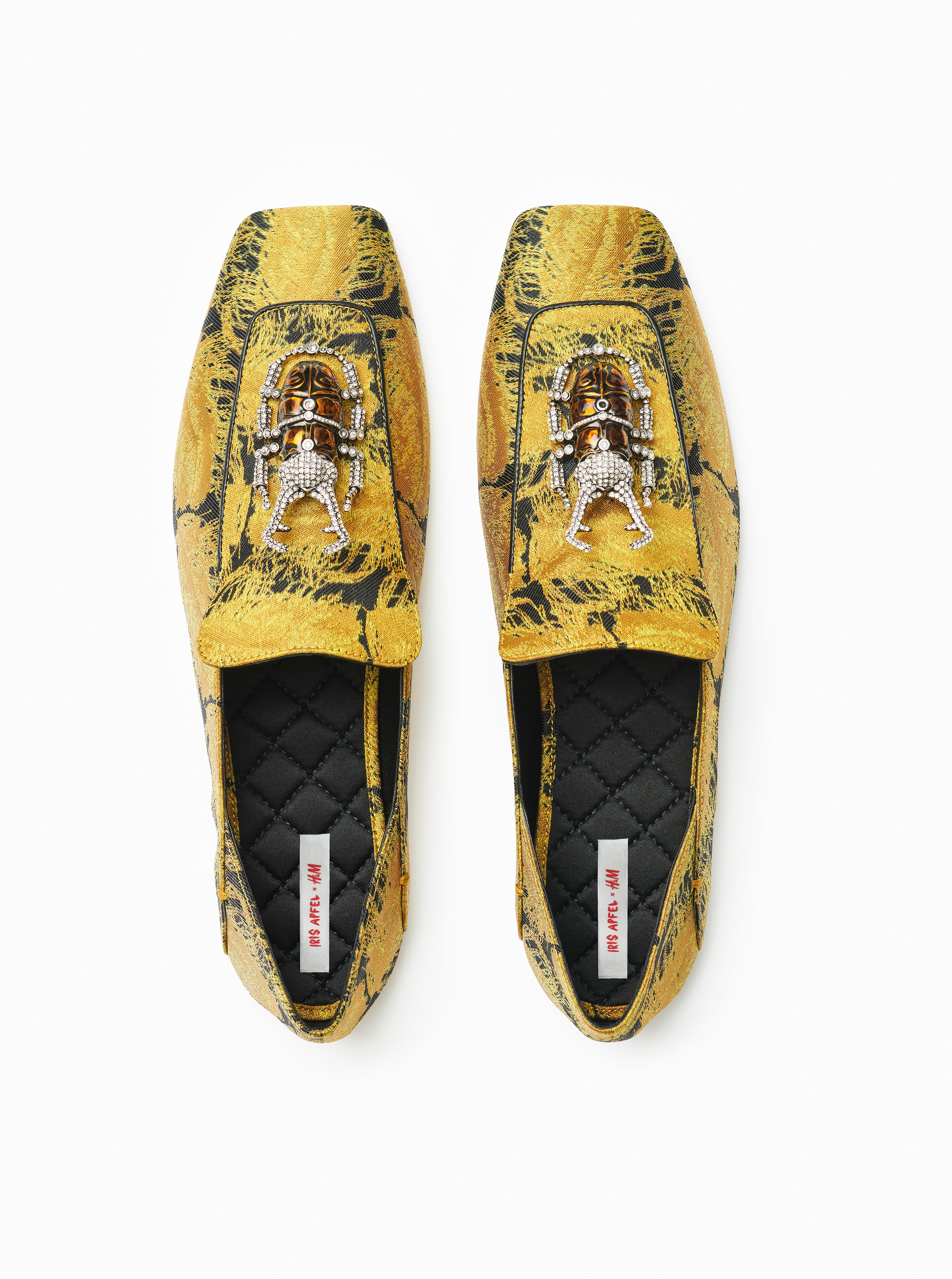 Iris Apfel x H&M + Embellished Brocade Slippers