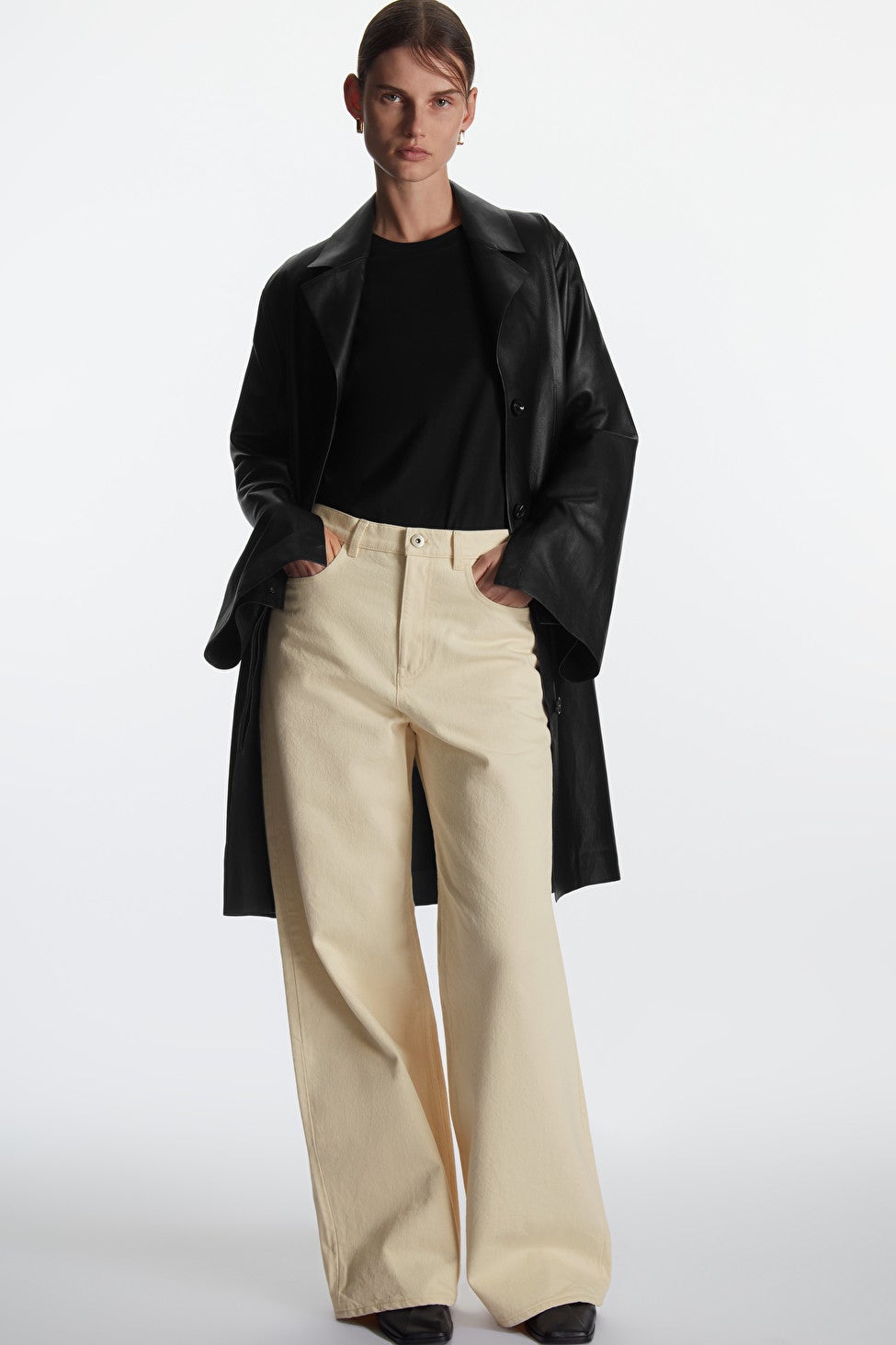 COS + Wide-Leg Low-Rise Jeans