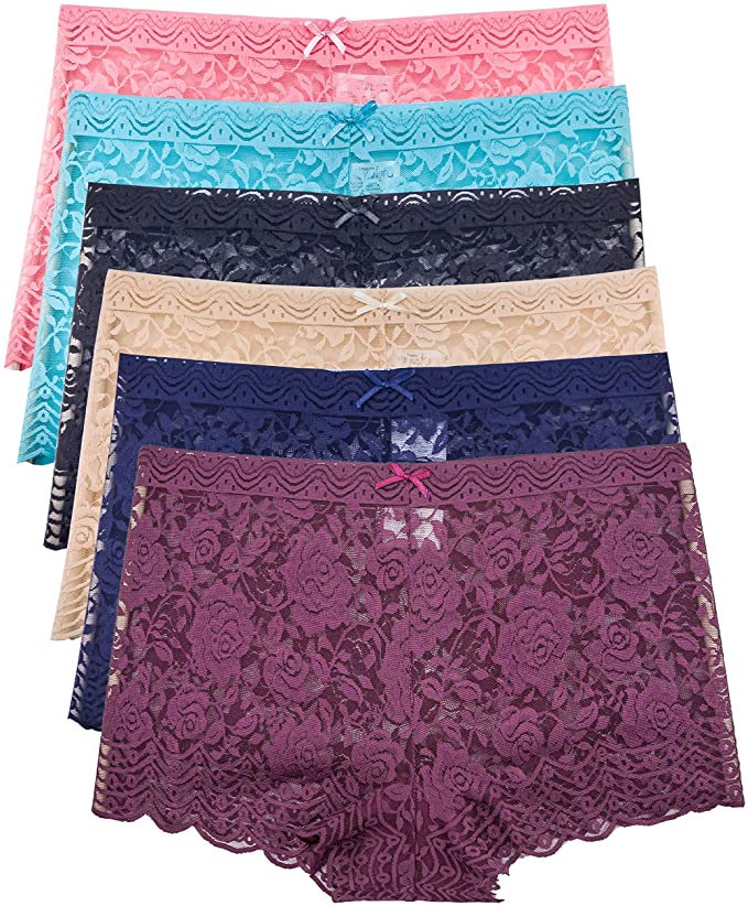 12 pieces Cotton Women's Underwear Sexy Comfortable Soft Lace