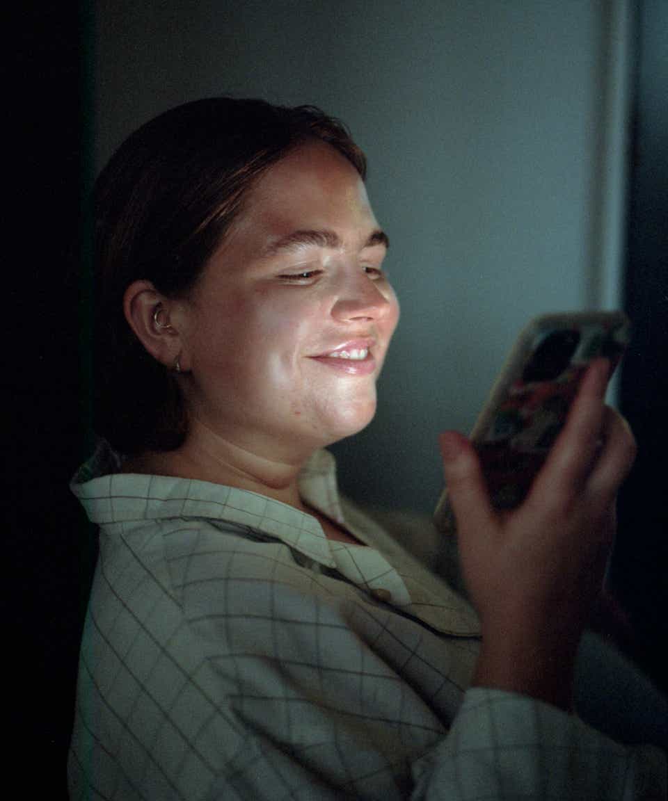an image of a person texting
