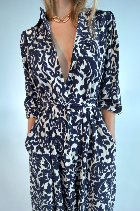 Zara PRINTED MIDI DRESS