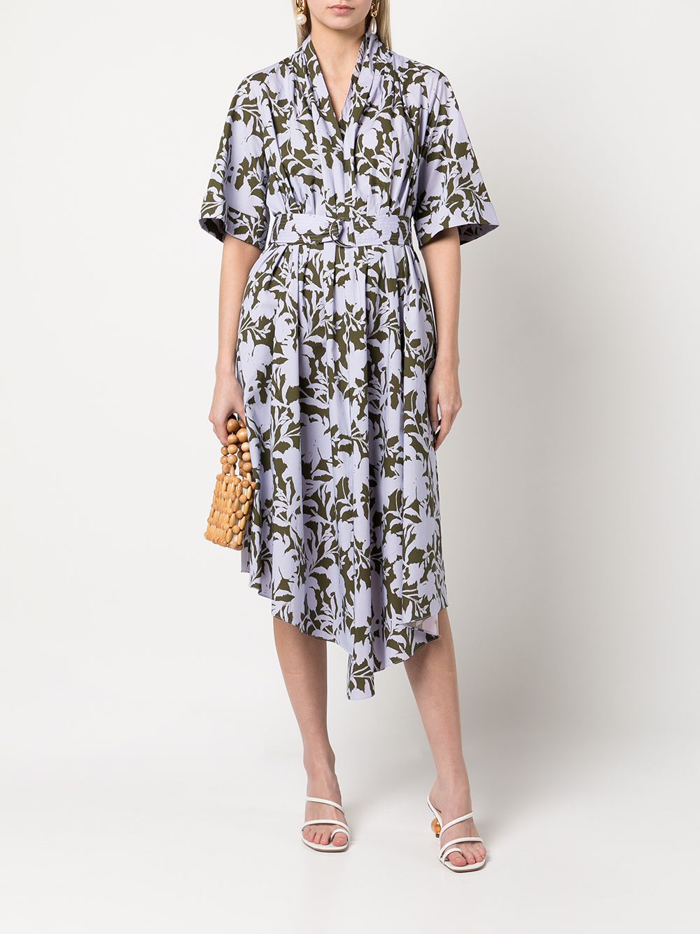 Lulus + A La Tart White and Yellow Lemon Print Wrap Dress