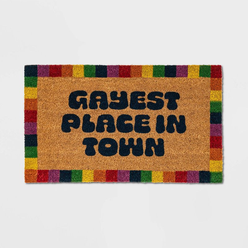 Target + Doormat Gayest Place in Town Multicolor Pride