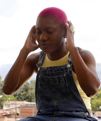 Colombian singer Mabiland speaks during an interview with Efe, in Medellin, Colombia 03 September 2021