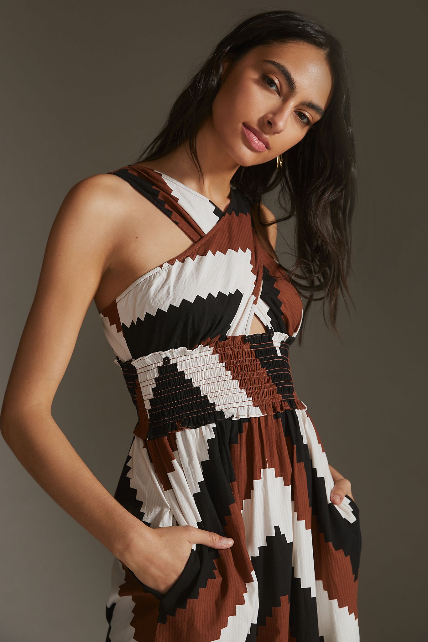 Plenty by Tracy Reese Printed Halter Maxi Dress
