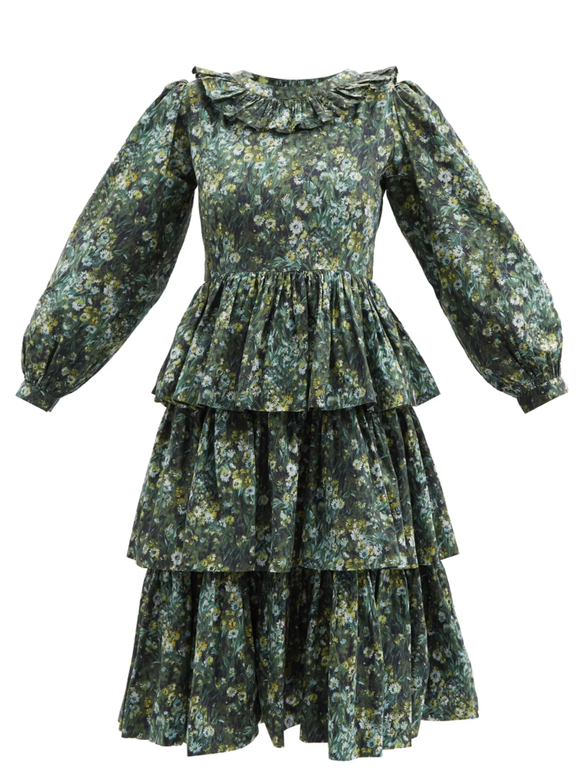 Laura Ashley x Batsheva + Welsh Floral-Print Cotton Dress