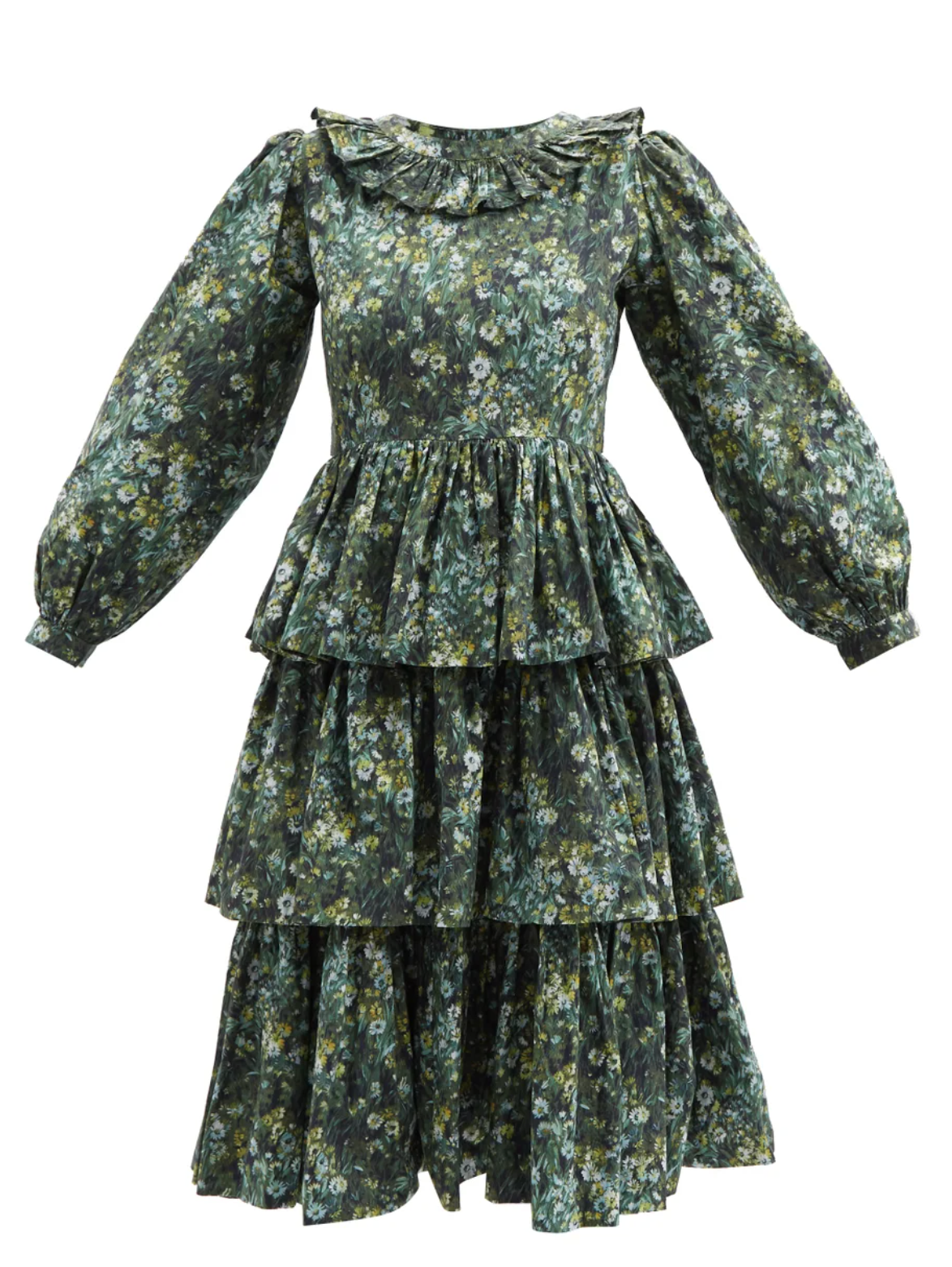Laura Ashley x Batsheva + Welsh FloralPrint Cotton Dress