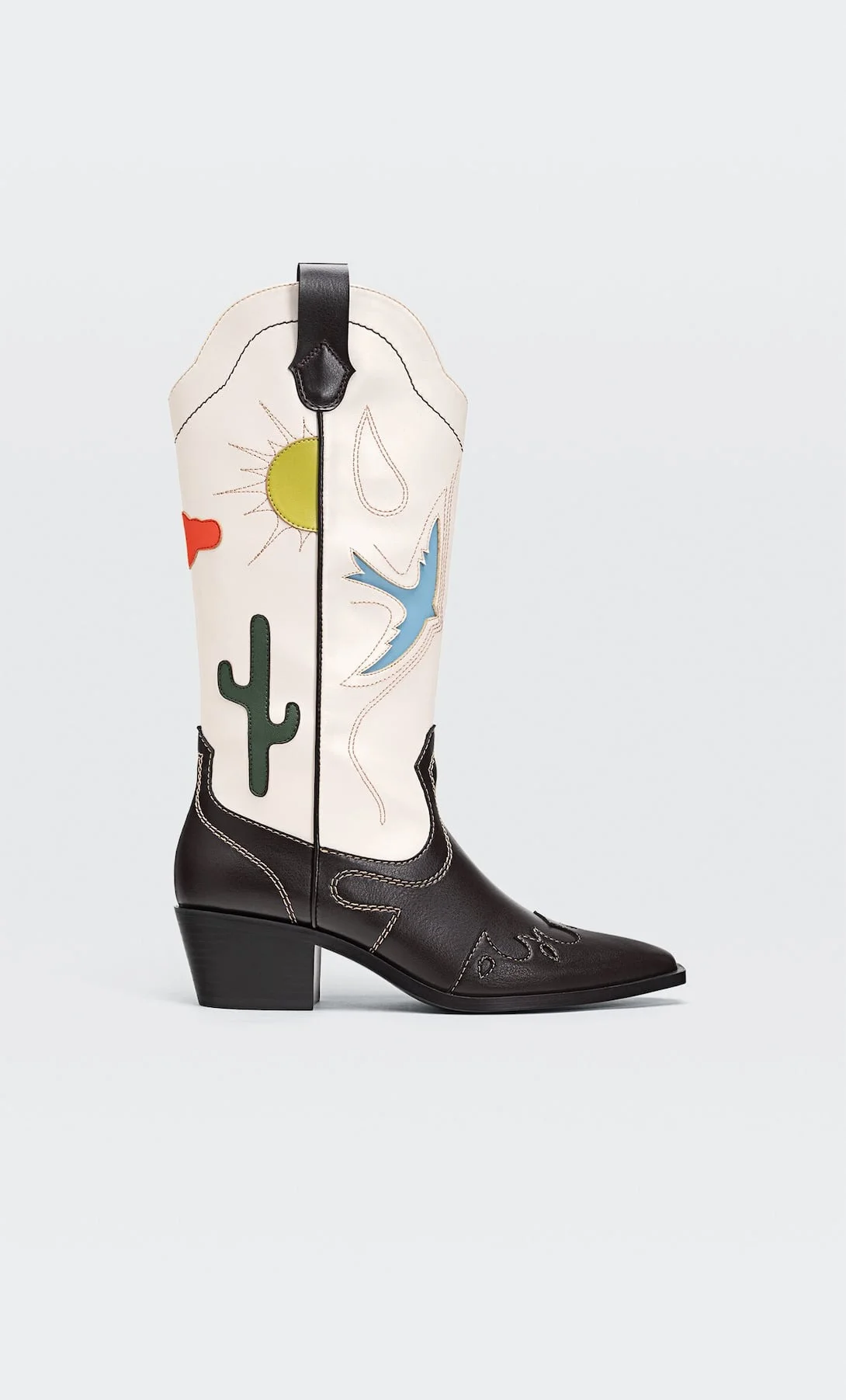 Stradivarius Embroidered cowboy boots