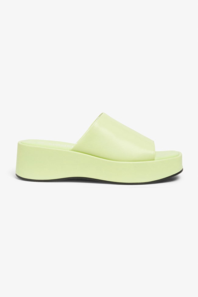 Monki + Faux Leather Platform Sandals