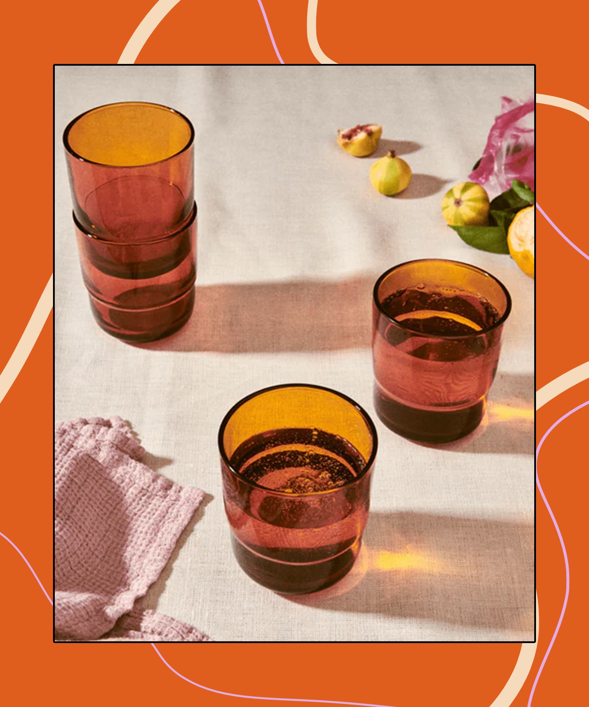 Ozeri Serafino 12 oz. Double Wall Beverage and Coffee Glasses (Set