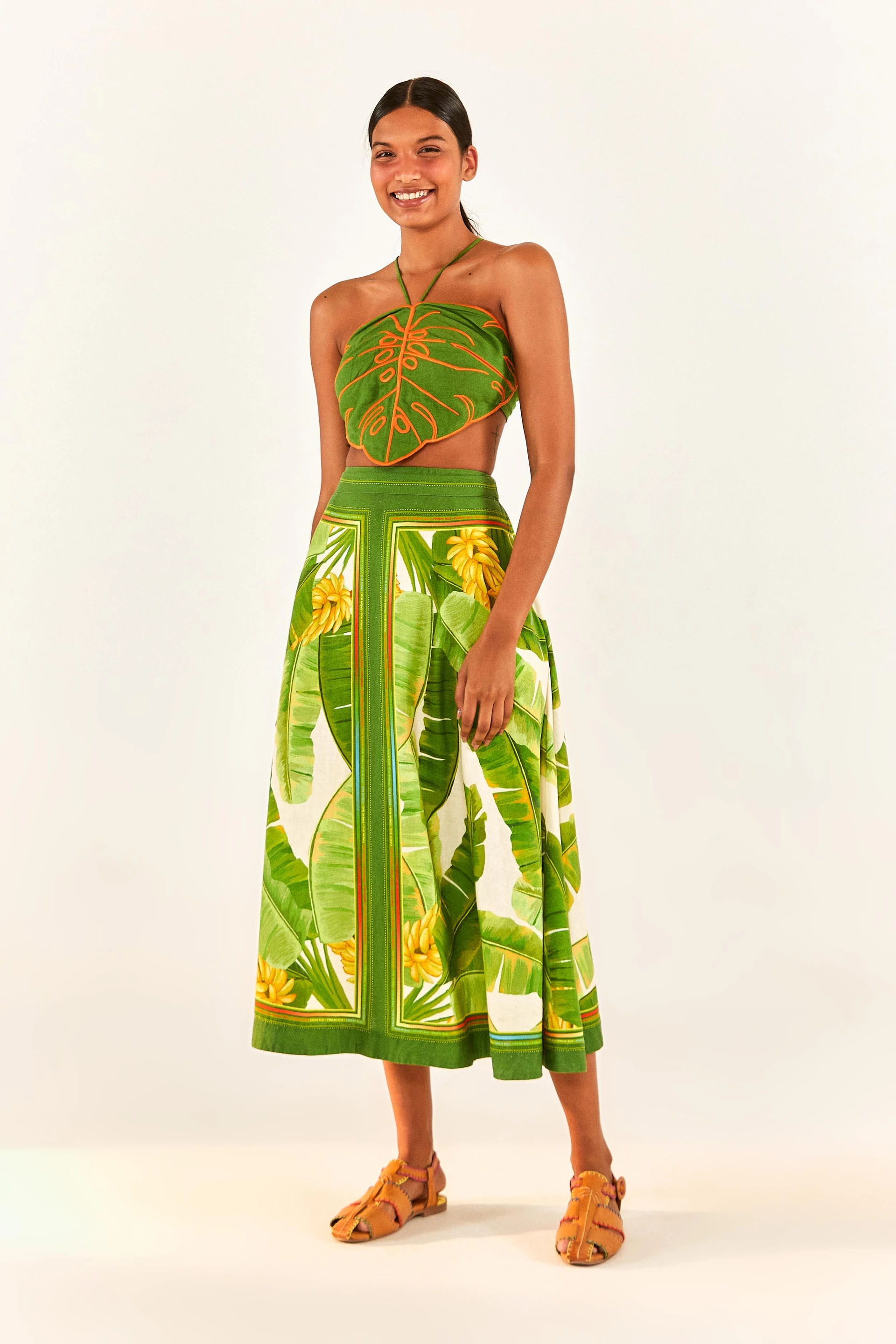 【送料込み】FARM Rio_Summer Fruit Scarf Midi Skirt FARM Rio Summer Fruit Scarf Midi Skirt | Shopbop