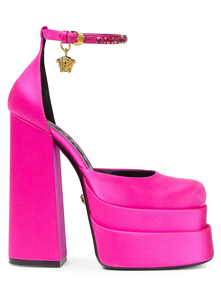 pink versace platforms