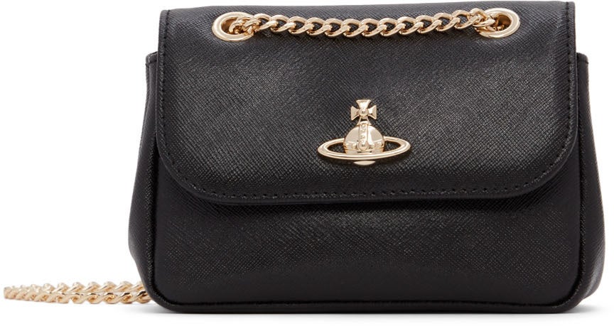 Vivienne Westwood Belle Frame Heart Faux Leather Bag Black