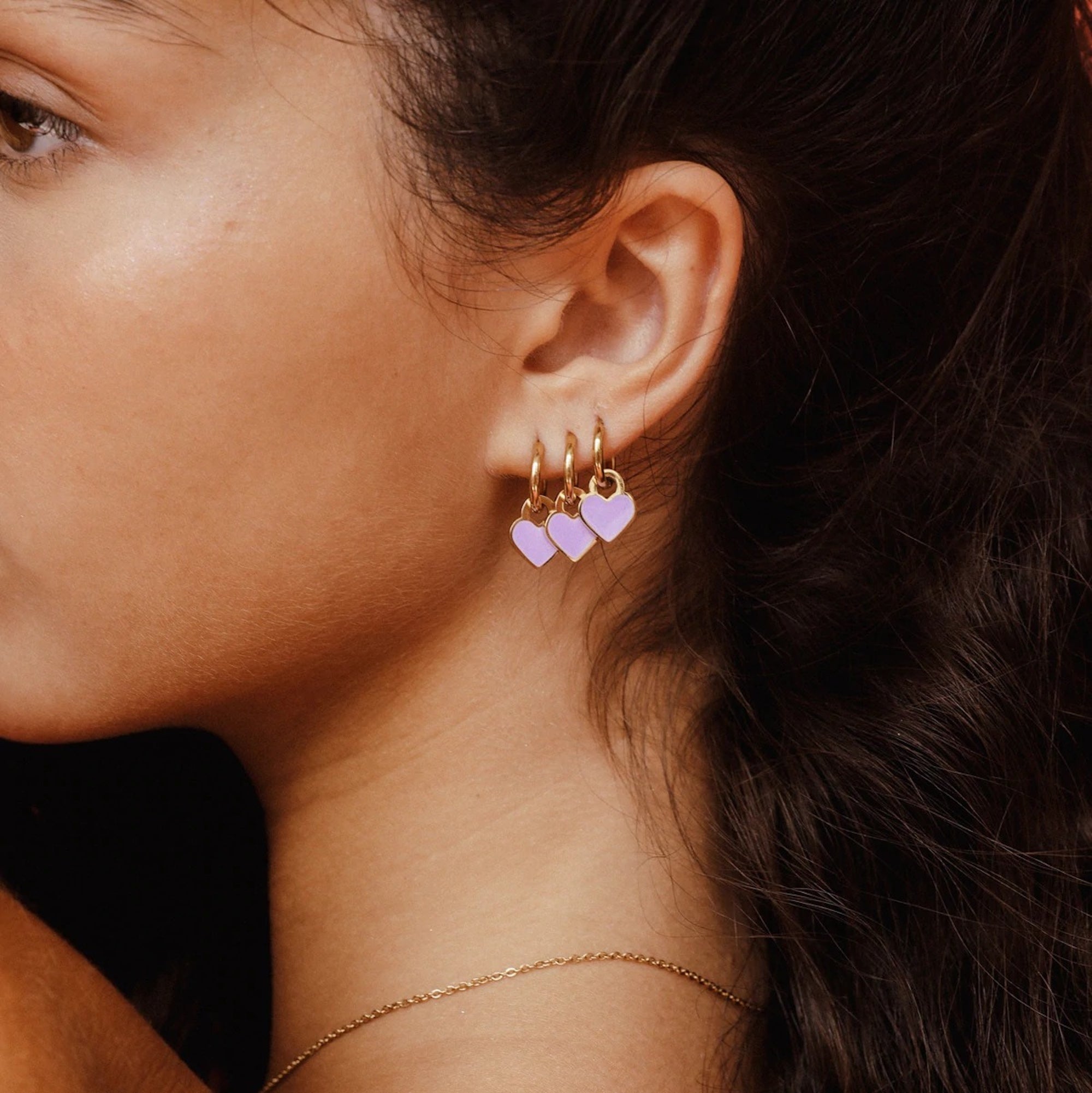 Hey Harper + Iris Purple Earrings