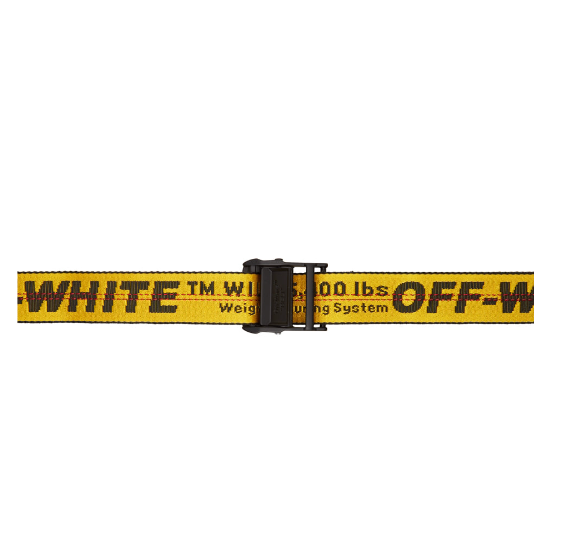 Off White + Yellow Classic Industrial Belt