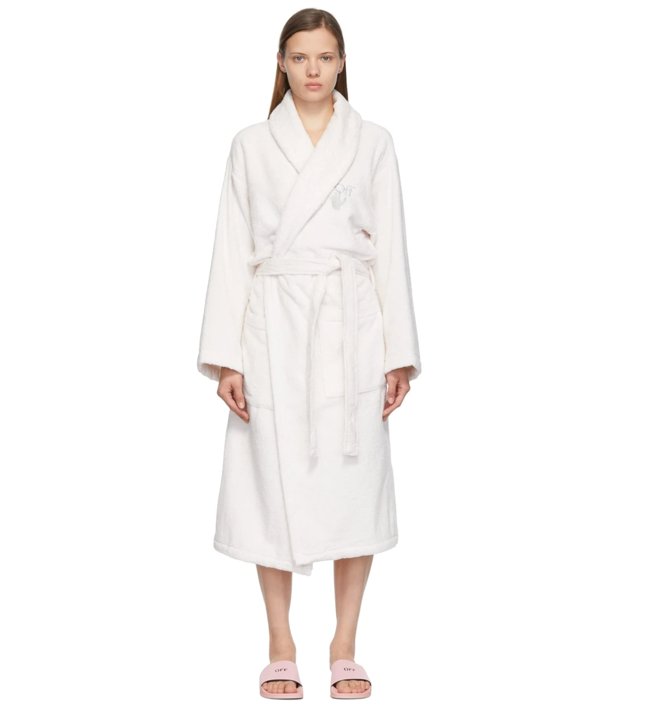 Off-White Arrow-print Silk Robe - Farfetch