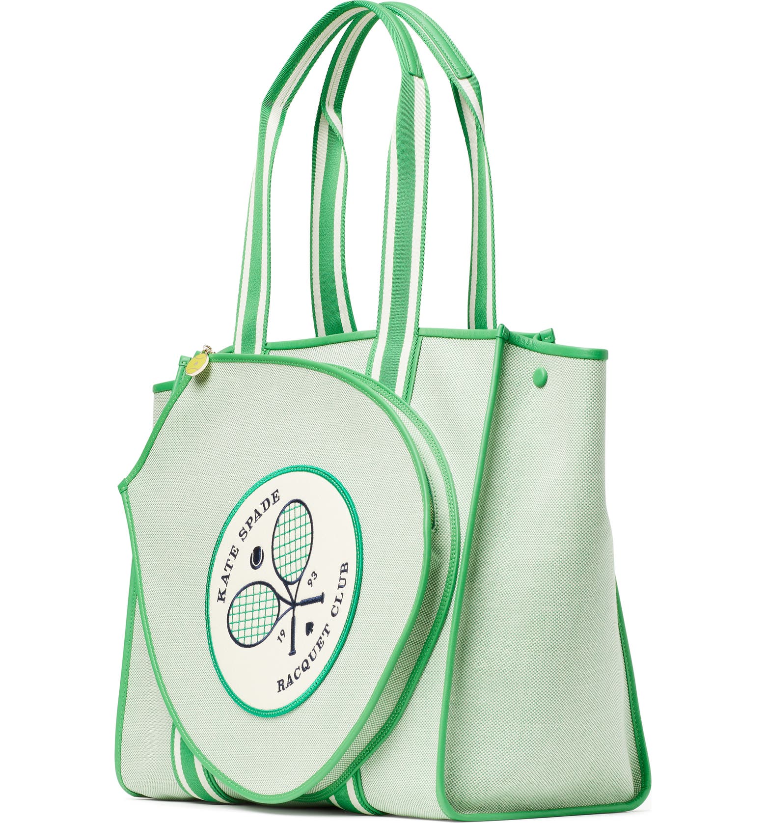 Kate Spade New York + courtside tennis large canvas tote