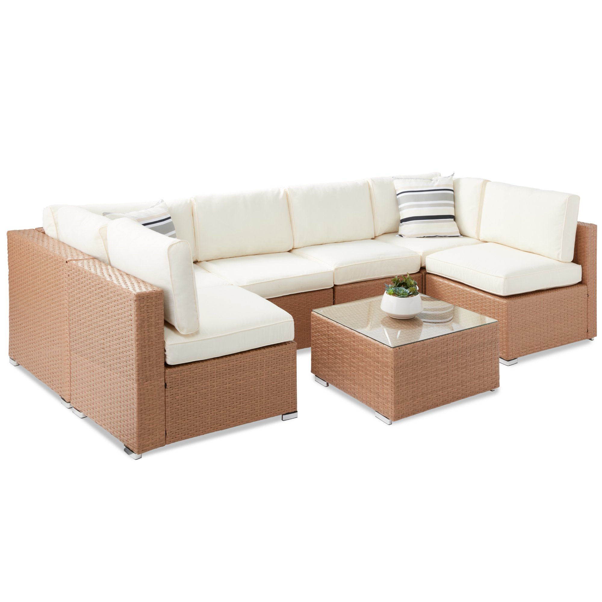 Best Choice Products + 7Piece Modular Outdoor Conversational Furniture
