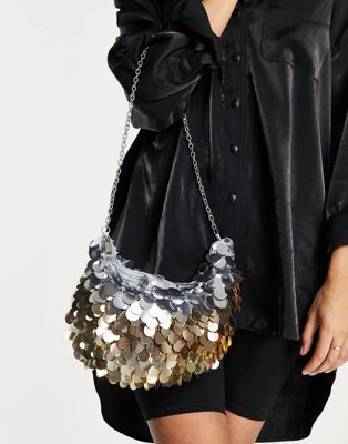 ASOS + Clutch bag with large sequin discs