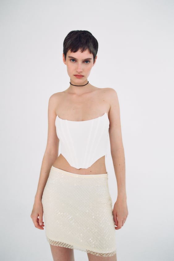 zara tulle corset