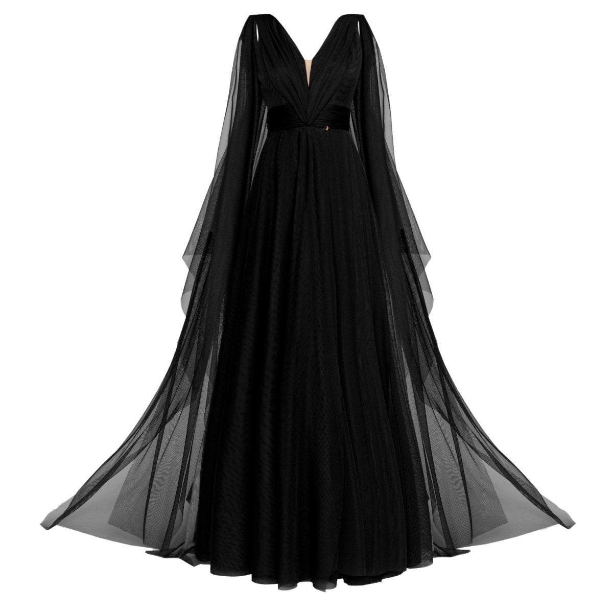 Angelika Jozefczyk + Terracotta Tulle Evening Gown Black