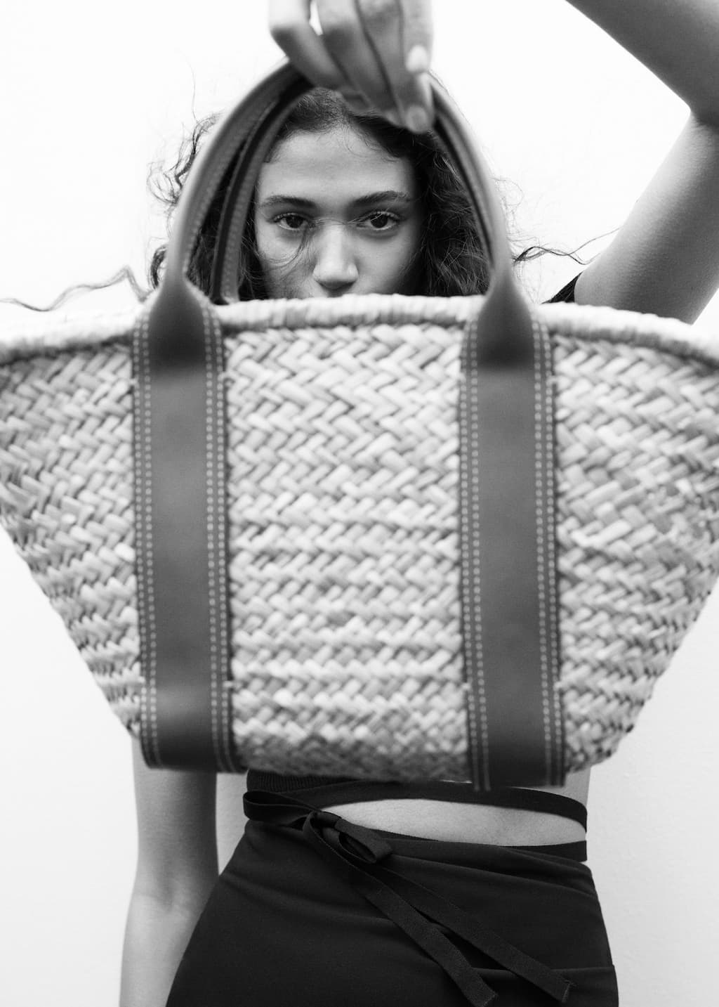 Double strap basket bag clearance
