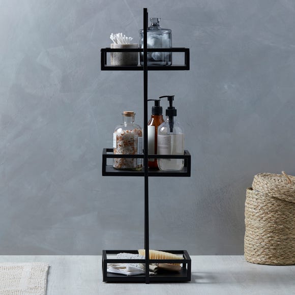 Dunelm + London Matt Black Bathroom Caddy