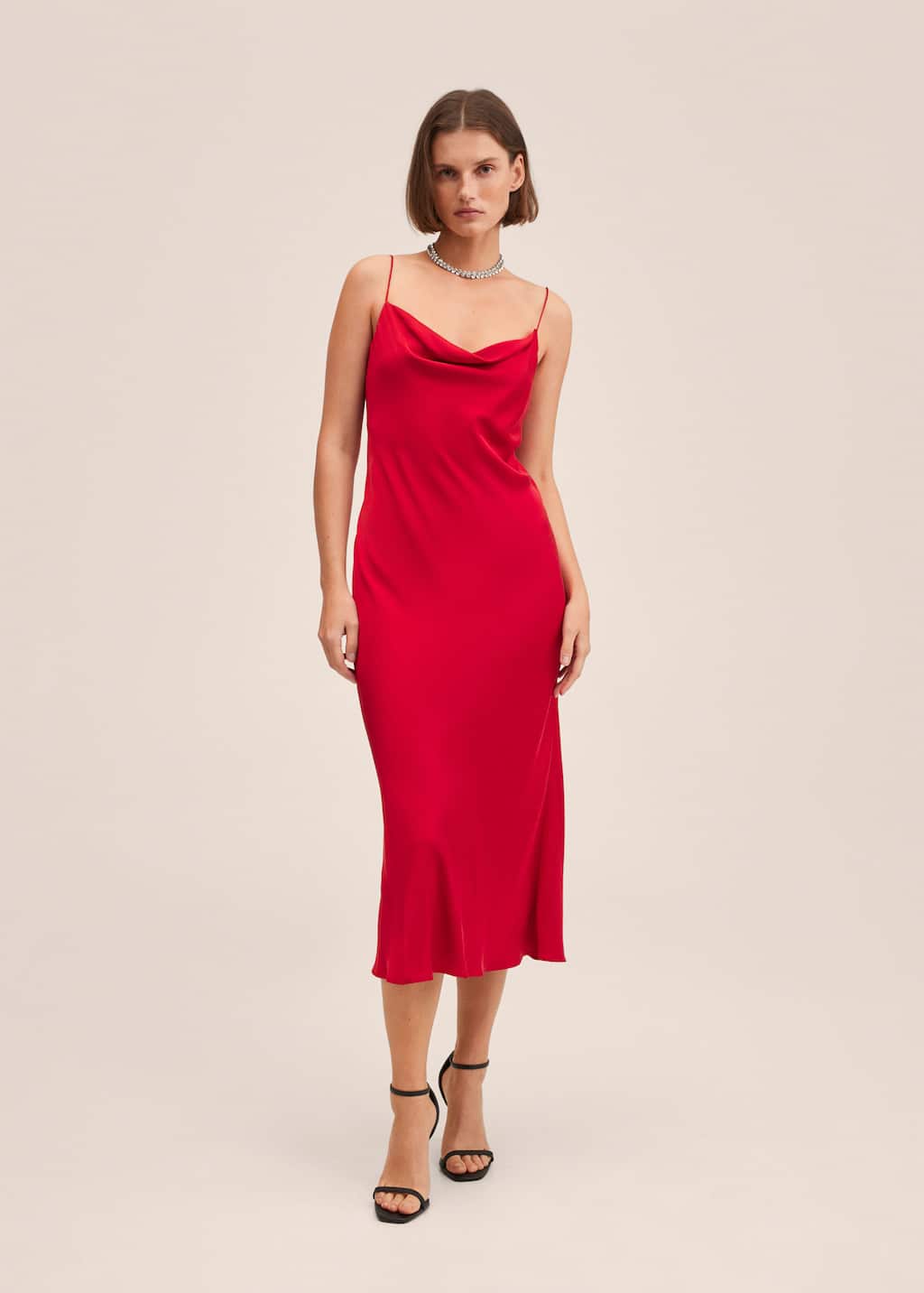 Mango 100 Silk Slip Dress