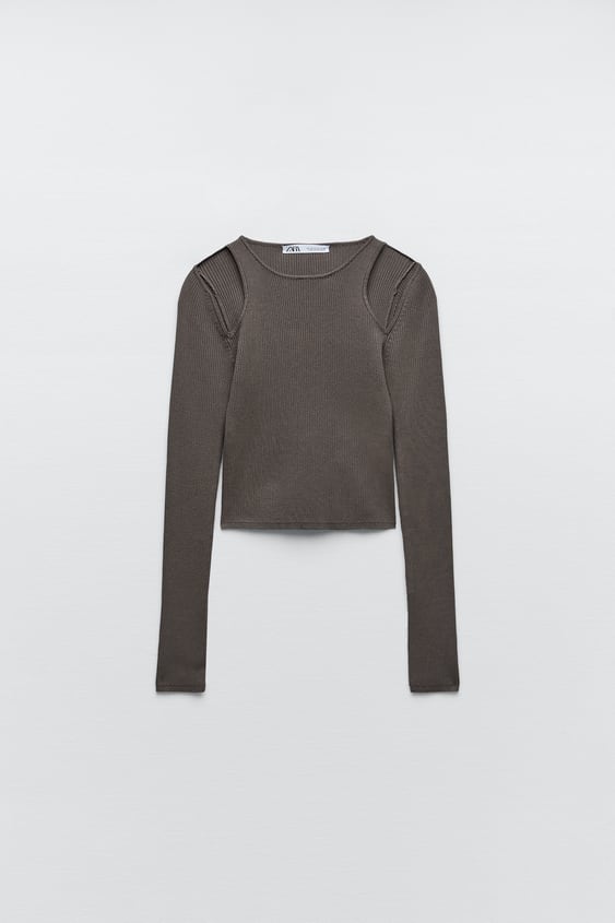 Zara Cut Out Knit Sweater