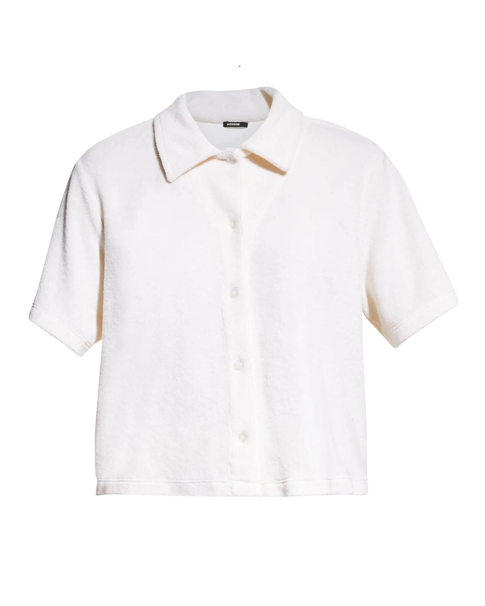 Monrow + Terry Cloth ShortSleeve Vacation Shirt