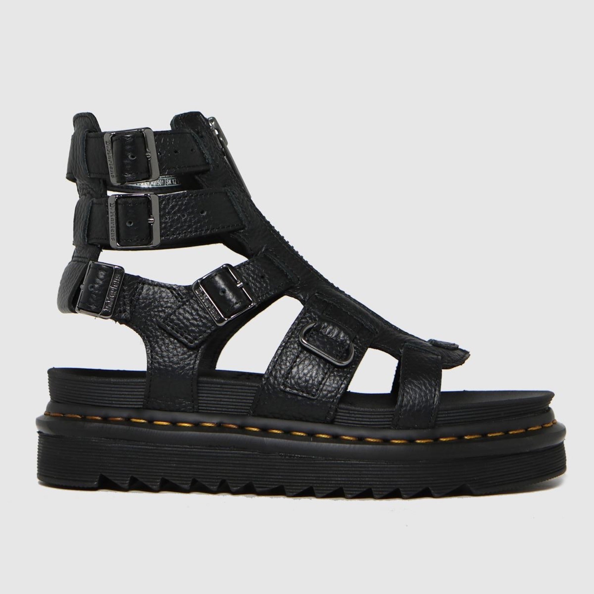black olson sandals