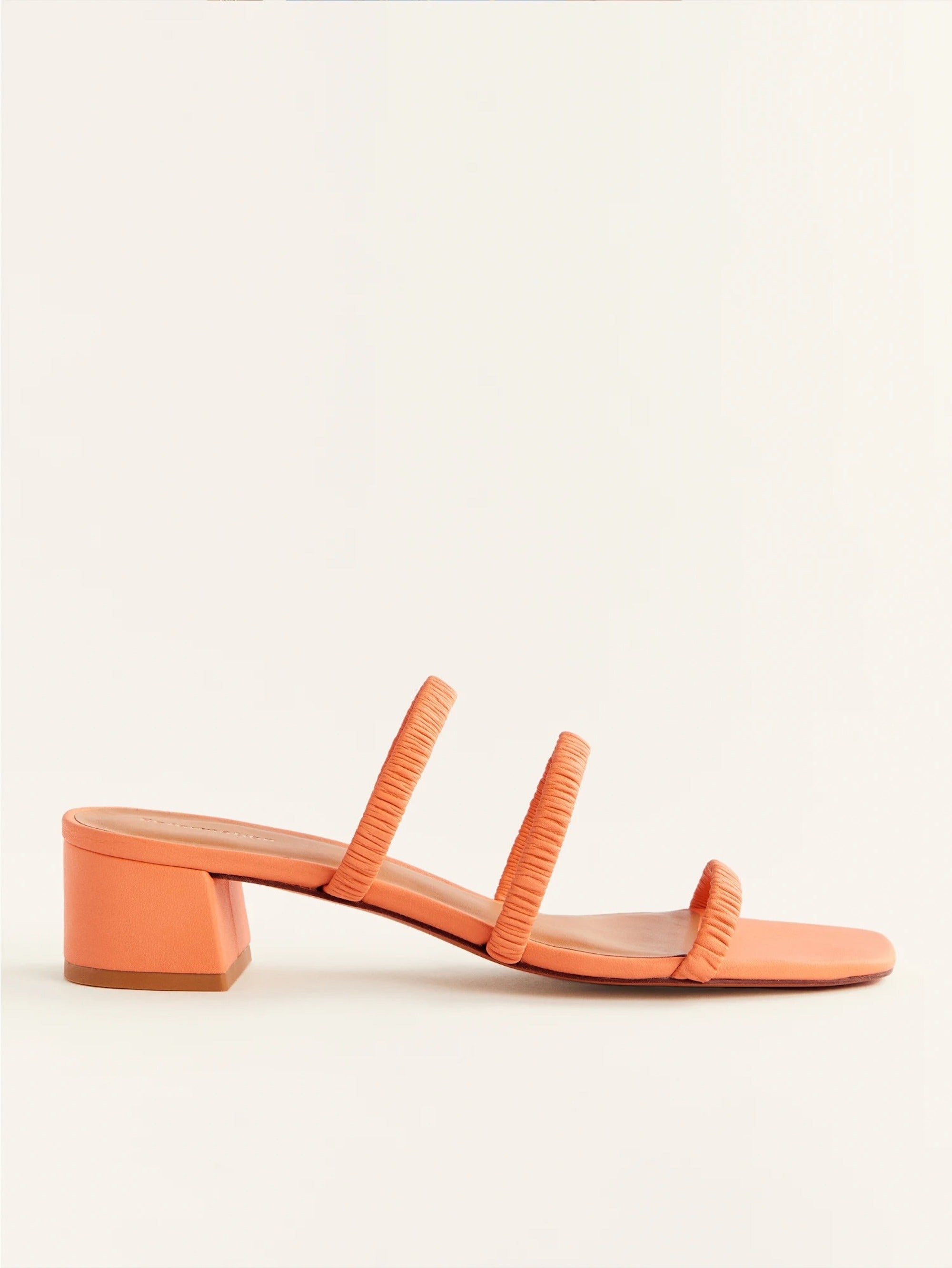 Reformation + Assunta Strappy Block Heel Mule
